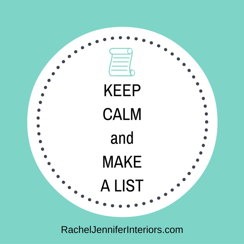 keep calm and make a list